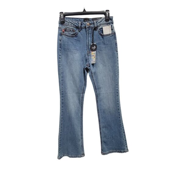 🤩Women's Wide Leg Stretch Jeans Size 5 Denim Medium Wash Mid rise 5 pockets New - Picture 1 of 8